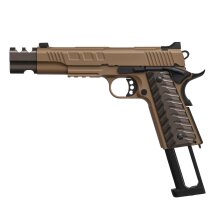 Komplettset KJ Works KP-16 Softair-Co2-Pistole Tan Kaliber 6 mm BB Blowback (P18)