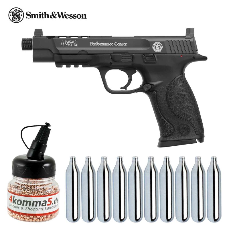 SET Smith & Wesson Performance Center Ported M&P9L Blowback 4,5 mm BB schwarz (P18) Co2-Pistole