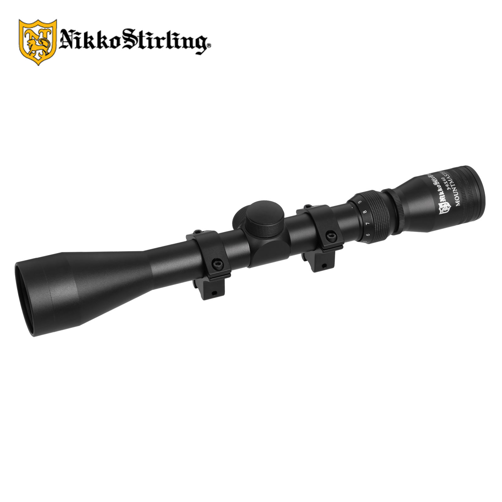 Cannocchiale NIKKO STIRLING Mountmaster 3-9x50 Reticolo Half Mil-Dot AO Con Attacco Incluso