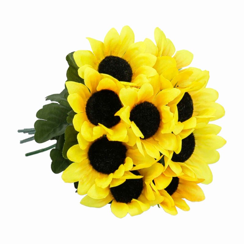 12 Kunstblumen Motiv Sonnenblume 22 cm für Schießbude