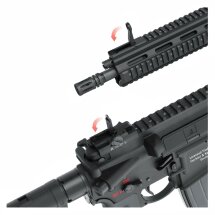 Heckler & Koch HK416 A5 Schwarz Vollmetall Softair-Gewehr Kaliber 6 mm BB Gas Blowback (P18)