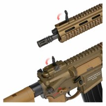 Heckler & Koch HK416 A5 Grünbraun Vollmetall Softair-Gewehr Kaliber 6 mm BB Gas Blowback (P18)