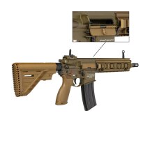 Komplettset Heckler & Koch HK416 A5 Grünbraun Vollmetall Softair-Gewehr Kaliber 6 mm BB Gas Blowback (P18)