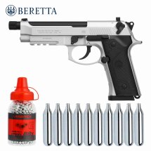 SET Beretta M9A3 FM Inox 4,5 mm Stahl BB Co2-Pistole Blow...