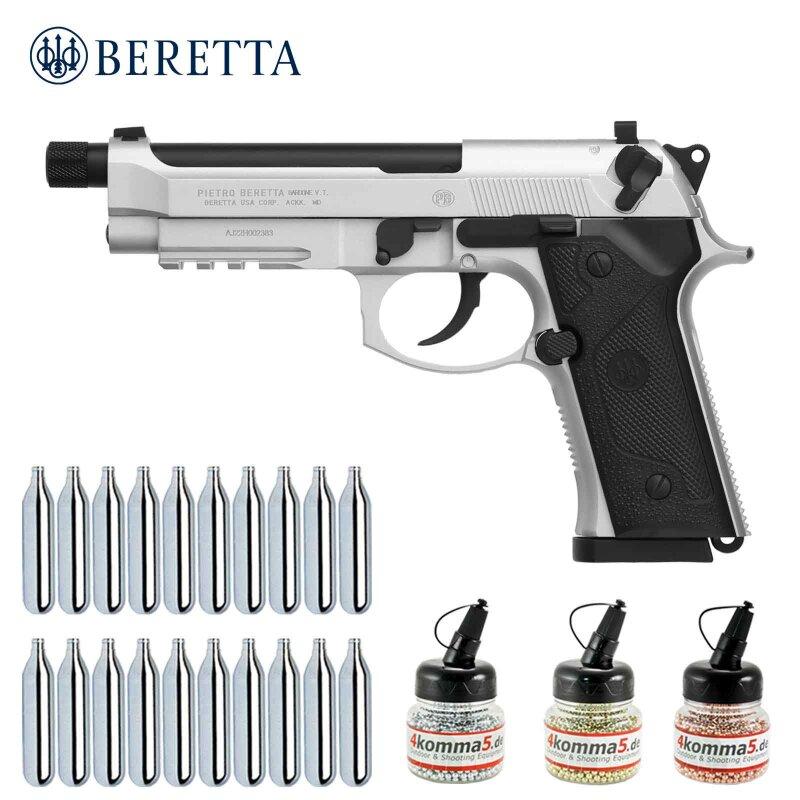 Superset Beretta M9A3 FM Inox 4,5 mm Stahl BB Co2-Pistole Blow Back (P18)