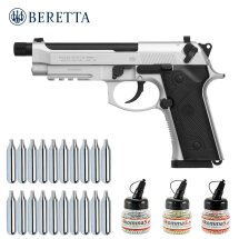 Superset Beretta M9A3 FM Inox 4,5 mm Stahl BB Co2-Pistole...