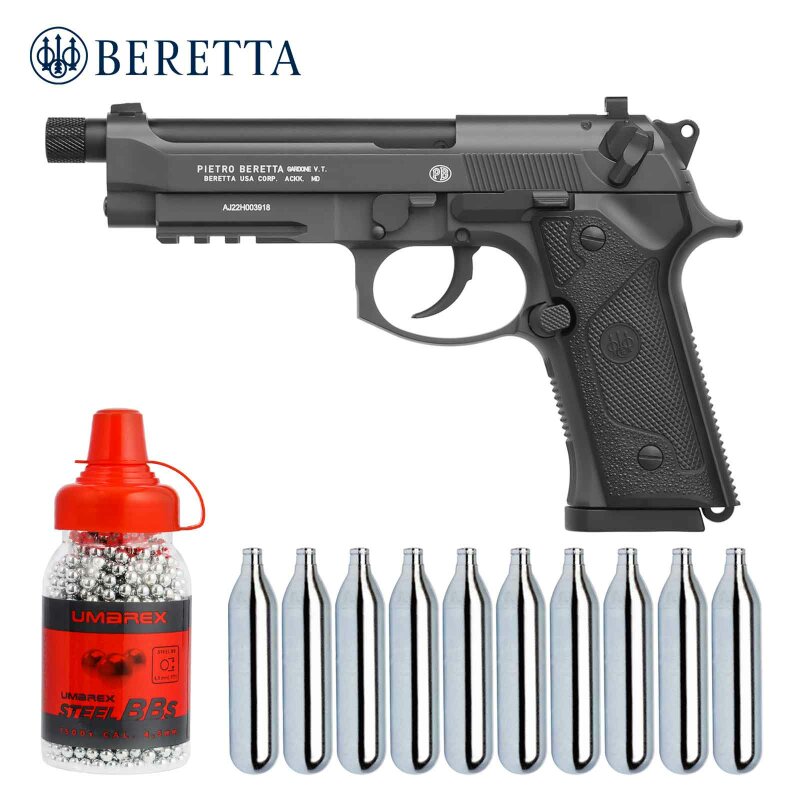 SET Beretta M9A3 FM Black-Gray 4,5 mm Stahl BB Co2-Pistole Blow Back (P18)