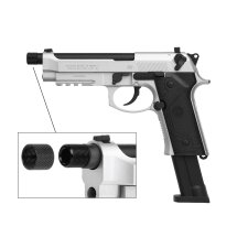 Komplettset Beretta M9A3 FM Softair-Co2-Pistole Inox Kaliber 6 mm BB Blowback (P18)