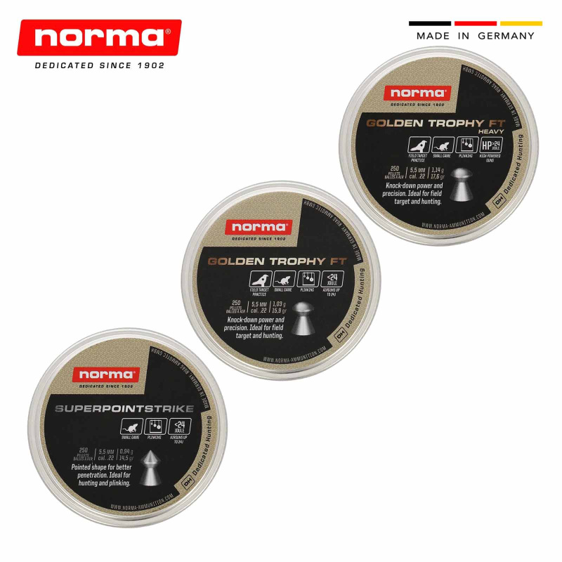 Norma Golden Trophy FT / Heavy /  Superpointstrike Diabolos 5,5 mm - 3er SET