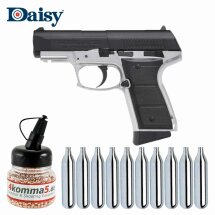 SET Daisy 5501 Co2-Pistole Kaliber 4,5 mm Stahl BB...