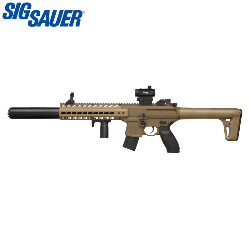 SIG SAUER MCX Co2-Gewehr FDE 4,5 mm Diabolo (P18) + 1 x 20 Red Dot