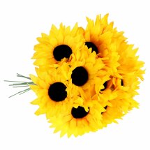 12 Kunstblumen Motiv Sonnenblume 28 cm für...