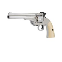 Schofield 6" Softair-Co2-Revolver Silber Chrom Vollmetall Kaliber 6 mm BB (P18)