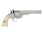 Schofield 6" Softair-Co2-Revolver Silber Chrom Vollmetall Kaliber 6 mm BB (P18)