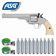 SET Co2 Revolver ASG Schofield 6" Silber-Chrom 4,5...