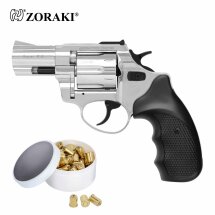 SET Zoraki R1 2,5 Zoll Lauf Schreckschuss Revolver Chrom...