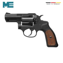 ME 38 Compact brüniert mit schwarz/braunem Griff Schreckschuss Revolver 9 mm R.K. (P18)