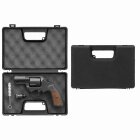 SET ME 38 Compact brüniert mit schwarz/braunem Griff Schreckschuss Revolver 9 mm R.K. (P18) + 50 Platzpatronen 9 mm R.K.