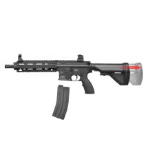 SET Heckler & Koch HK416 D AEG Softair-Gewehr 6 mm BB schwarz (P14) + 800 BBs