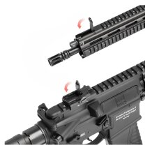 Heckler & Koch HK416 A5 Vollmetall Generation 3 AEG Softair-Gewehr Kaliber 6 mm BB schwarz (P18)