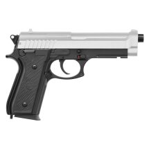 SET Cybergun PT92  H.P.A. Federdruck Softair-Pistole 6 mm BB Silver Black (P14) + 800 BBs