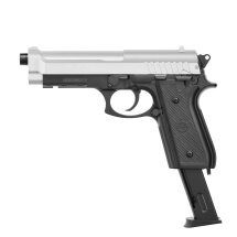 SET Cybergun PT92  H.P.A. Federdruck Softair-Pistole 6 mm BB Silver Black (P14) + 800 BBs
