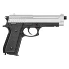SET Cybergun PT92  H.P.A. Federdruck Softair-Pistole 6 mm BB Silver Black (P14) + 800 BBs