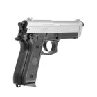 SET Cybergun PT92  H.P.A. Federdruck Softair-Pistole 6 mm BB Silver Black (P14) + 800 BBs