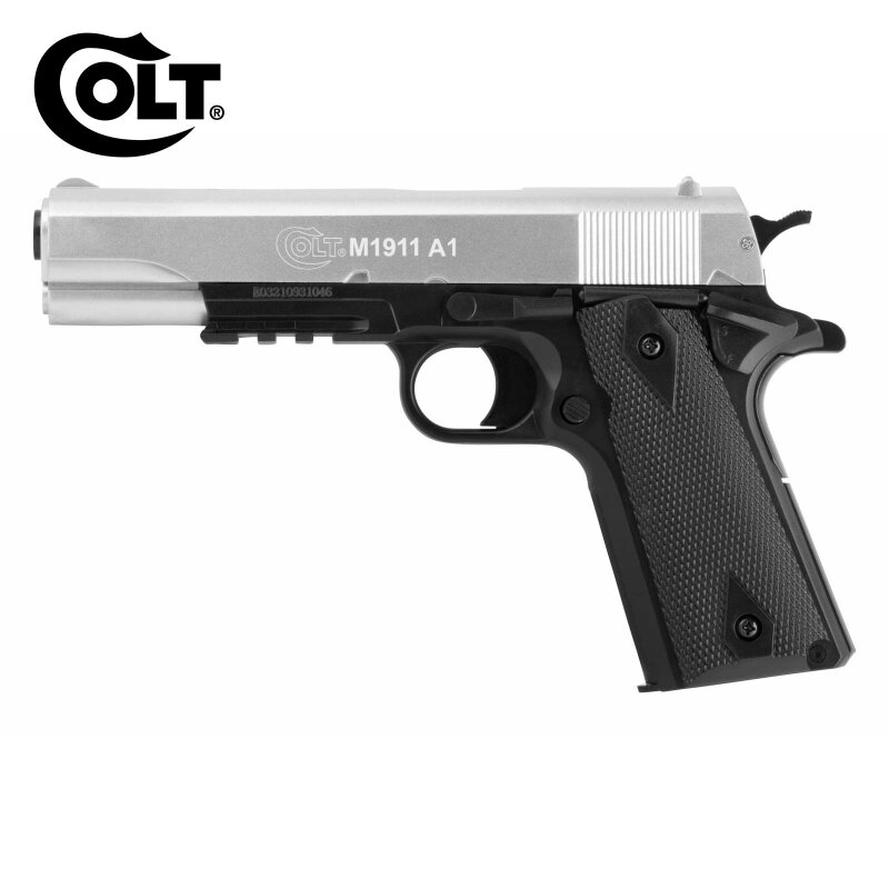 Colt M1911A1 H.P.A. Federdruck Softair-Pistole 6 mm BB Silver Black (P14)