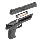 SET Swiss Arms Navy Pistol AEP Softair-Pistole 6 mm BB Schwarz (P14) + 800 BBs