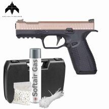 Komplettset Archon Firearms Type B Softair-Pistole Bicolor Kaliber 6 mm BB Gas Blowback (P18)