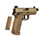 Komplettset FN Herstal FNX-45 Tactical Softair-Pistole Desert Kaliber 6 mm BB Gas Blowback (P18)