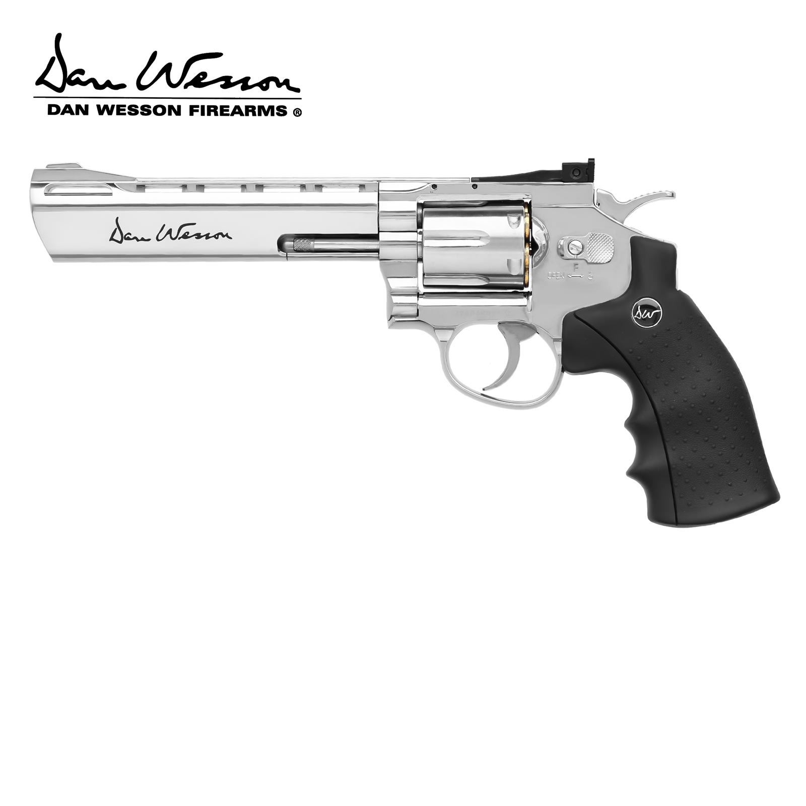 Dan Wesson 6" SoftairCo2Revolver Silber Vollmetall Kaliber 6 mm BB