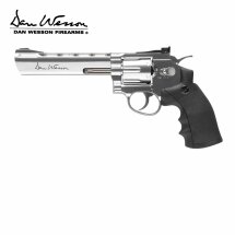 Dan Wesson 6" Softair-Co2-Revolver Silber Vollmetall...