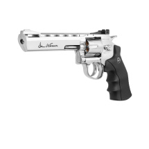 Dan Wesson 6" Softair-Co2-Revolver Silber Vollmetall...