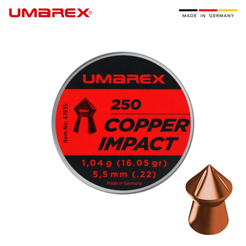 Umarex Copper Impact - verkupferte Diabolos 5,5 mm für Luftgewehre