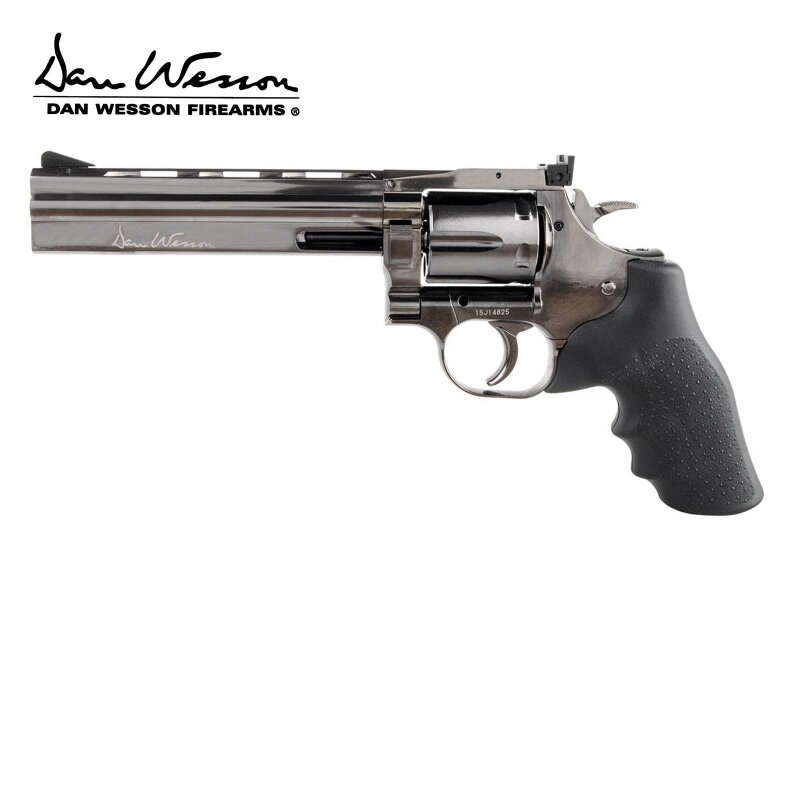 Dan Wesson 715 6" Softair-Co2-Revolver Stahlgrau Vollmetall Kaliber 6 mm BB (P18)