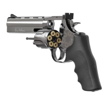 Dan Wesson 715 6" Softair-Co2-Revolver Stahlgrau Vollmetall Kaliber 6 mm BB (P18)