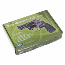 Dan Wesson 2,5" Softair-Co2-Revolver Schwarz Vollmetall Kaliber 6 mm BB (P18)