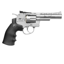 Dan Wesson 4" Softair-Co2-Revolver Silber Vollmetall Kaliber 6 mm BB (P18)