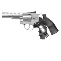 Dan Wesson 4" Softair-Co2-Revolver Silber Vollmetall Kaliber 6 mm BB (P18)