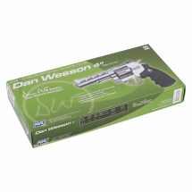 Dan Wesson 4" Softair-Co2-Revolver Silber Vollmetall Kaliber 6 mm BB (P18)