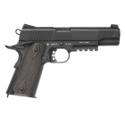 Colt 1911 Railgun Softair-Co2-Pistole Schwarz Kaliber 6 mm BB Blowback (P18)