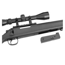 AirmaX MB07 Sniper Softair-Gewehr Kaliber 6 mm BB Federdruck Schwarz (P18)