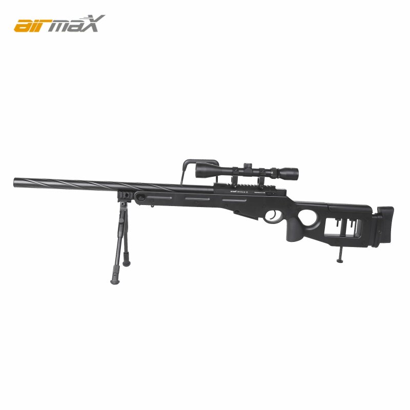 AirmaX 4420 Sniper Softair-Gewehr Kaliber 6 mm BB Federdruck Schwarz (P18)