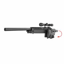 SET GSG 4406 Sniper Softair-Gewehr Kaliber 6 mm BB Federdruck Schwarz (P18) + 800 BBs