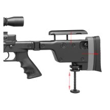 SET GSG 4406 Sniper Softair-Gewehr Kaliber 6 mm BB Federdruck Schwarz (P18) + 800 BBs