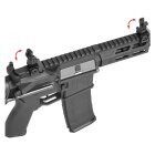 Evolution Ghost XS EMR PDW S-AEG Softair-Gewehr Kaliber 6 mm BB Schwarz (P18)