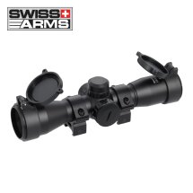Swiss Arms Zielfernrohr 4x32 Mildot Absehen beleuchtet 11 mm / 22 mm Montageringe