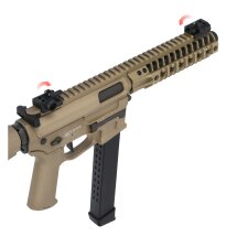 Ares M4 45 Pistol S Class-L S-AEG Softair-Gewehr Kaliber 6 mm BB Dark Earth (P18)